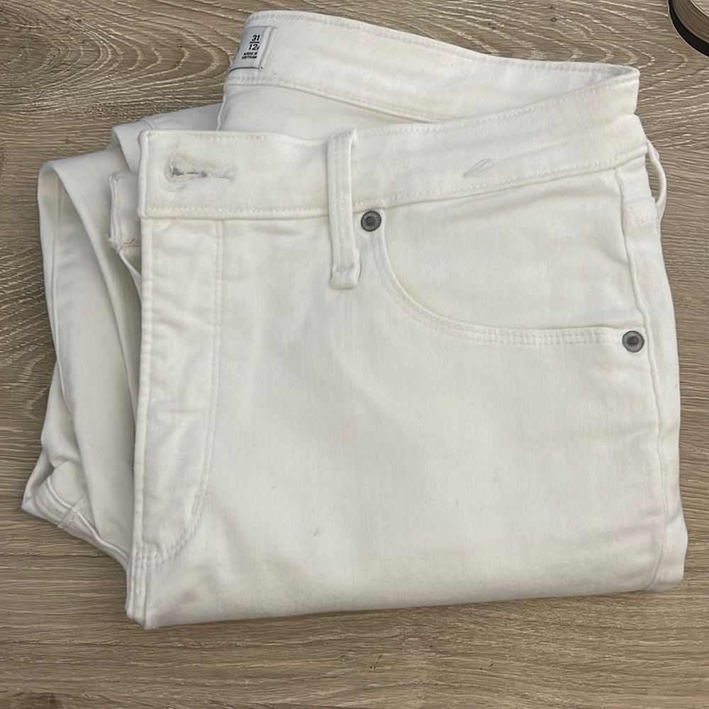 White Skinny Jeans With Rips